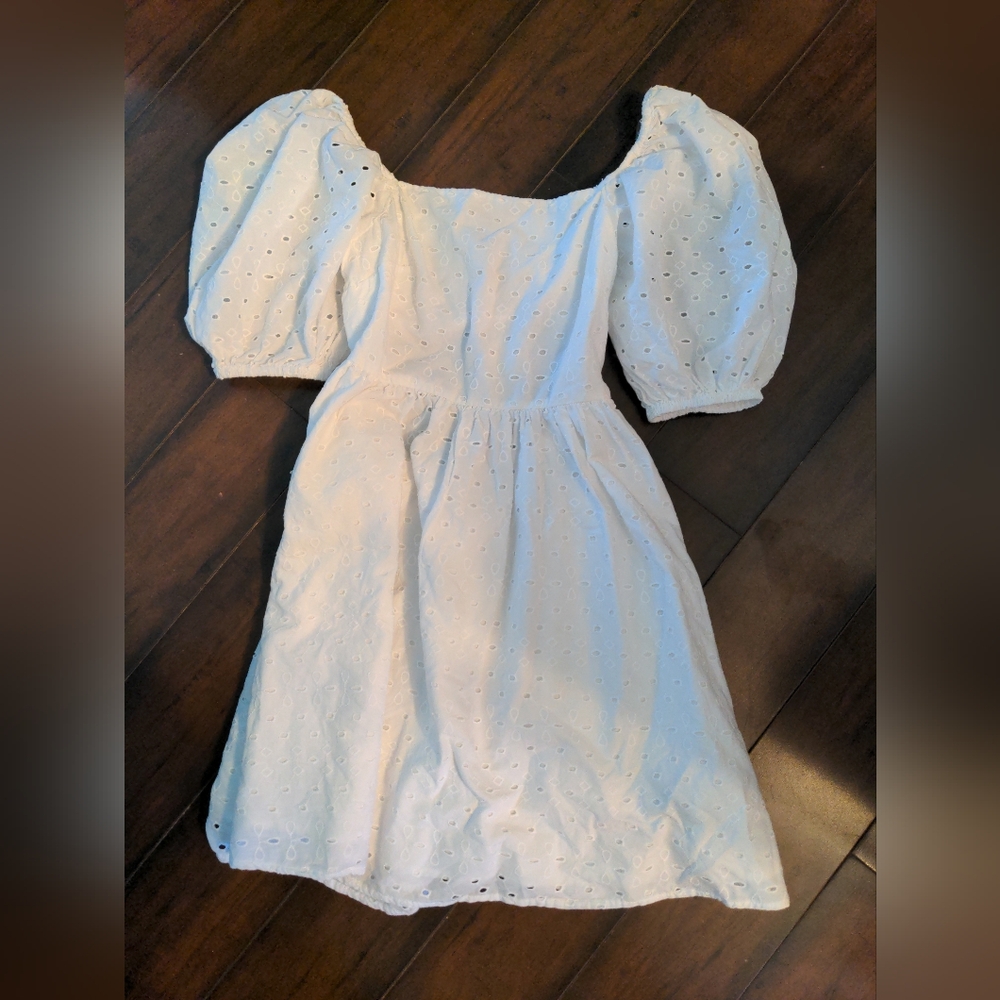 A New Day white puff sleeve dress XS